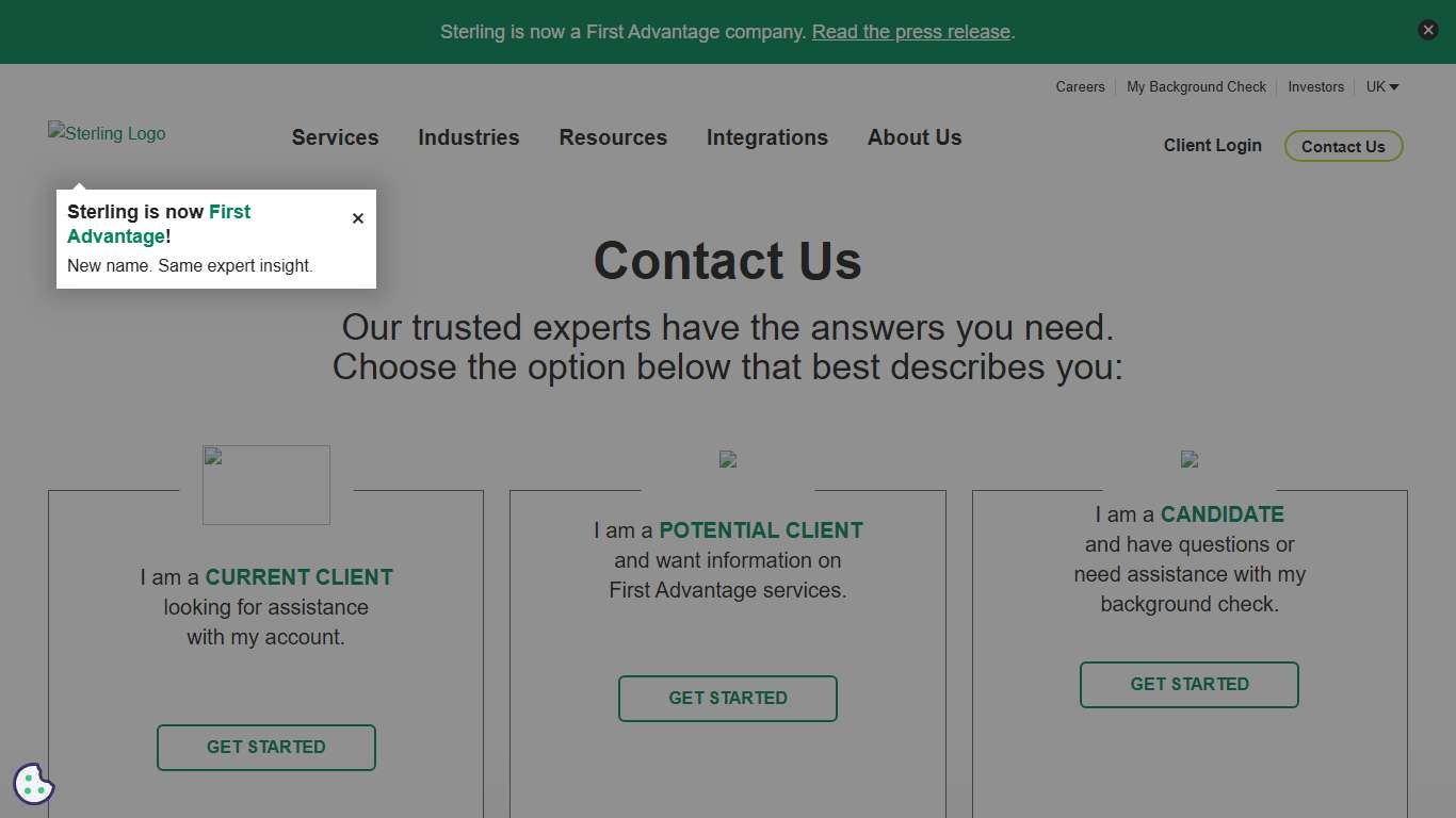 Contact Us For Information Sterling