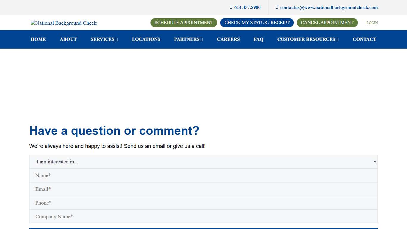 Contact Us - National Background Check